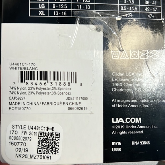 NEW Youth UnderArmour Soccer Performance Socks (over-the-calf sock) - One Pair - Picture 4 of 4